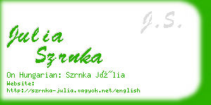 julia szrnka business card